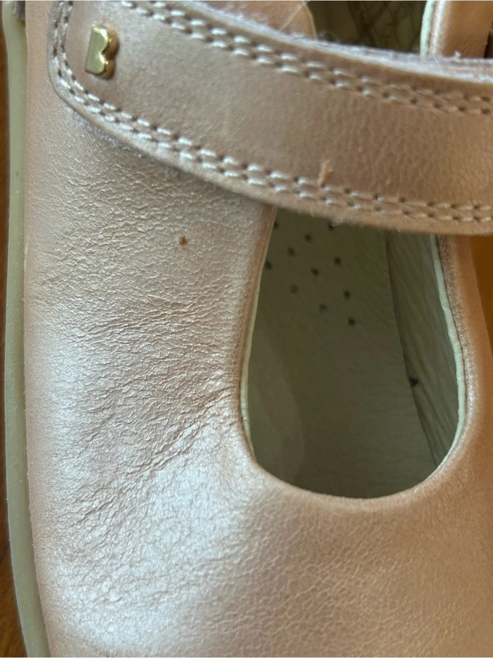 NWOB Bobux I-Walk Delight Girls Leather Shoes Dusk Pearl Shoe Size EU26 US 9.5